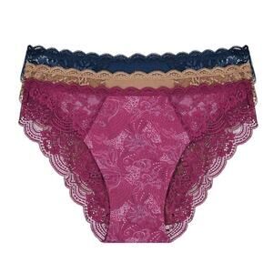 Joyspun Womens Microfiber and Lace Cheeky Panties 3 pack size XXL 20 New